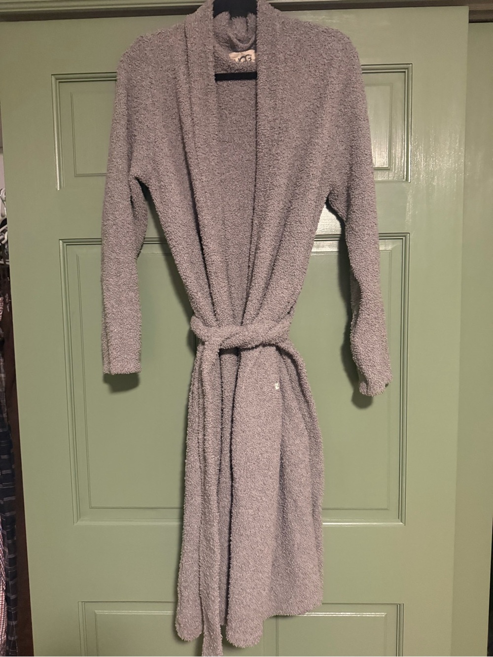 UGG Women's Plush Shawl Collar Robe in Heather Gray
